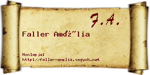 Faller Amélia névjegykártya